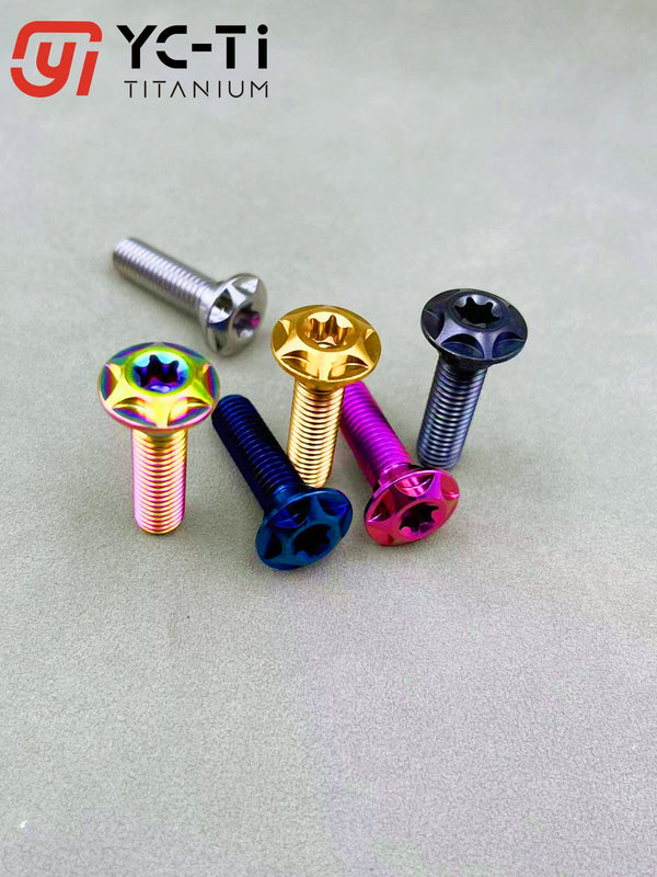 YC-TIM8 color titanium alloy fancy disc head high strength titanium alloy modified screw