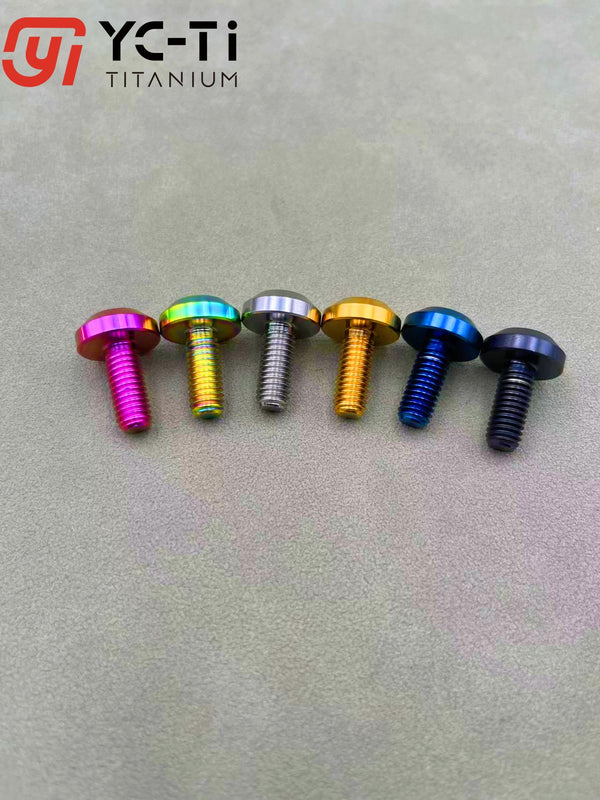 YC-TI round thick umbrella head color high strength titanium alloy screw