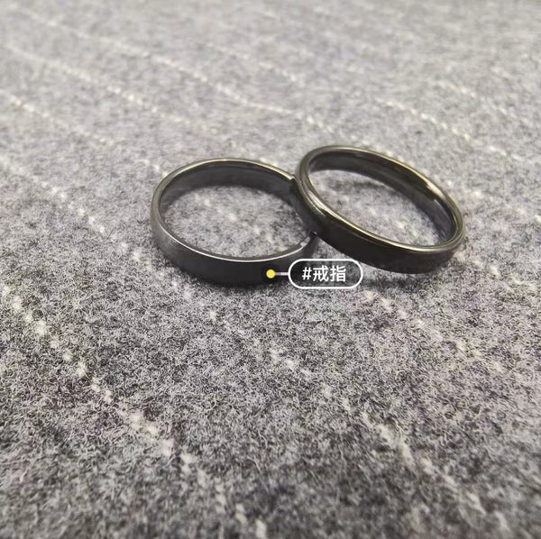 YC-TI black metal zirconium ring