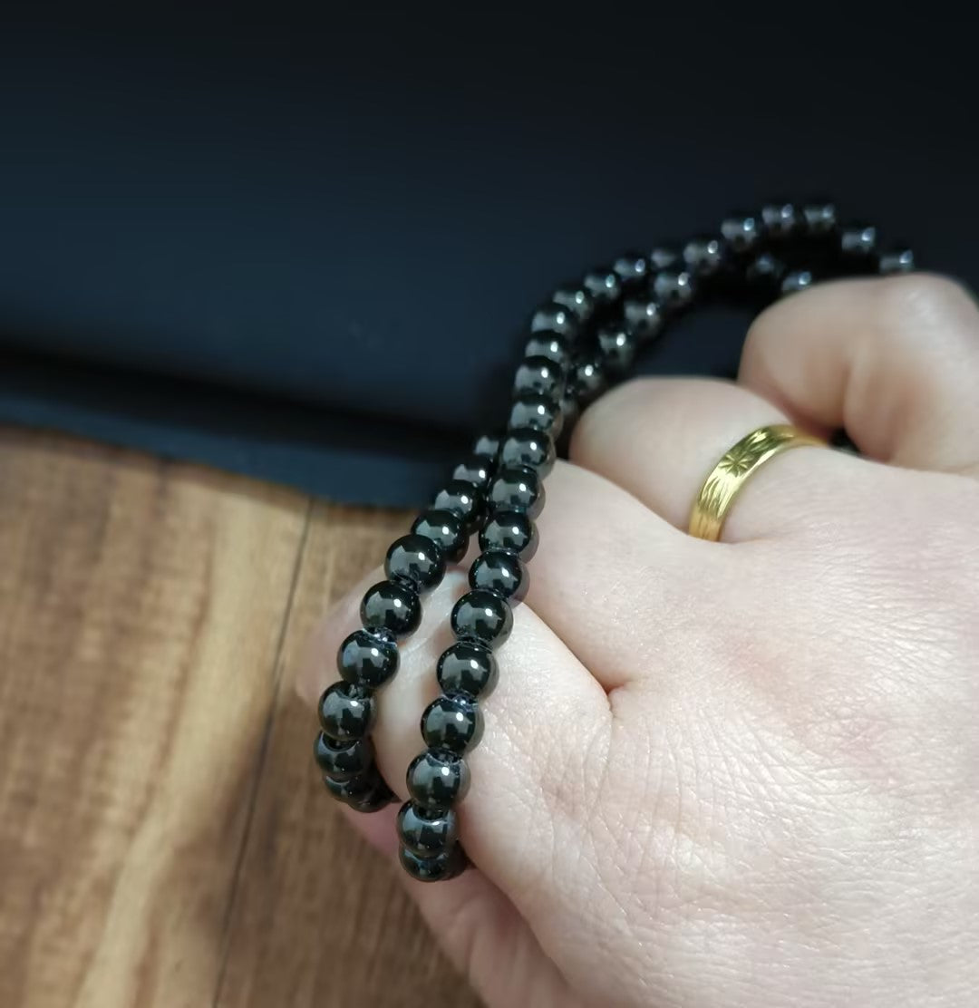 Pure Zirconium Bead Black round bead 12mm OD with 3.5mm hole